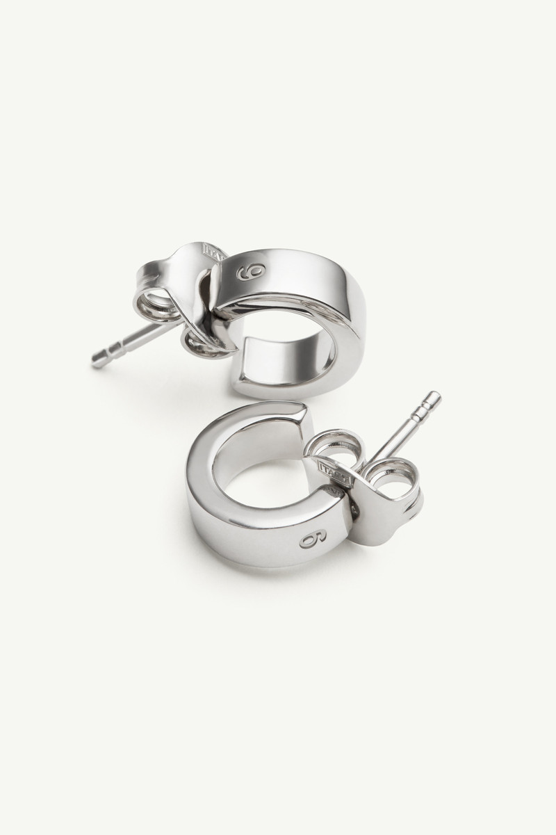 Numeric Minimal Signature Hoop Earrings 5
