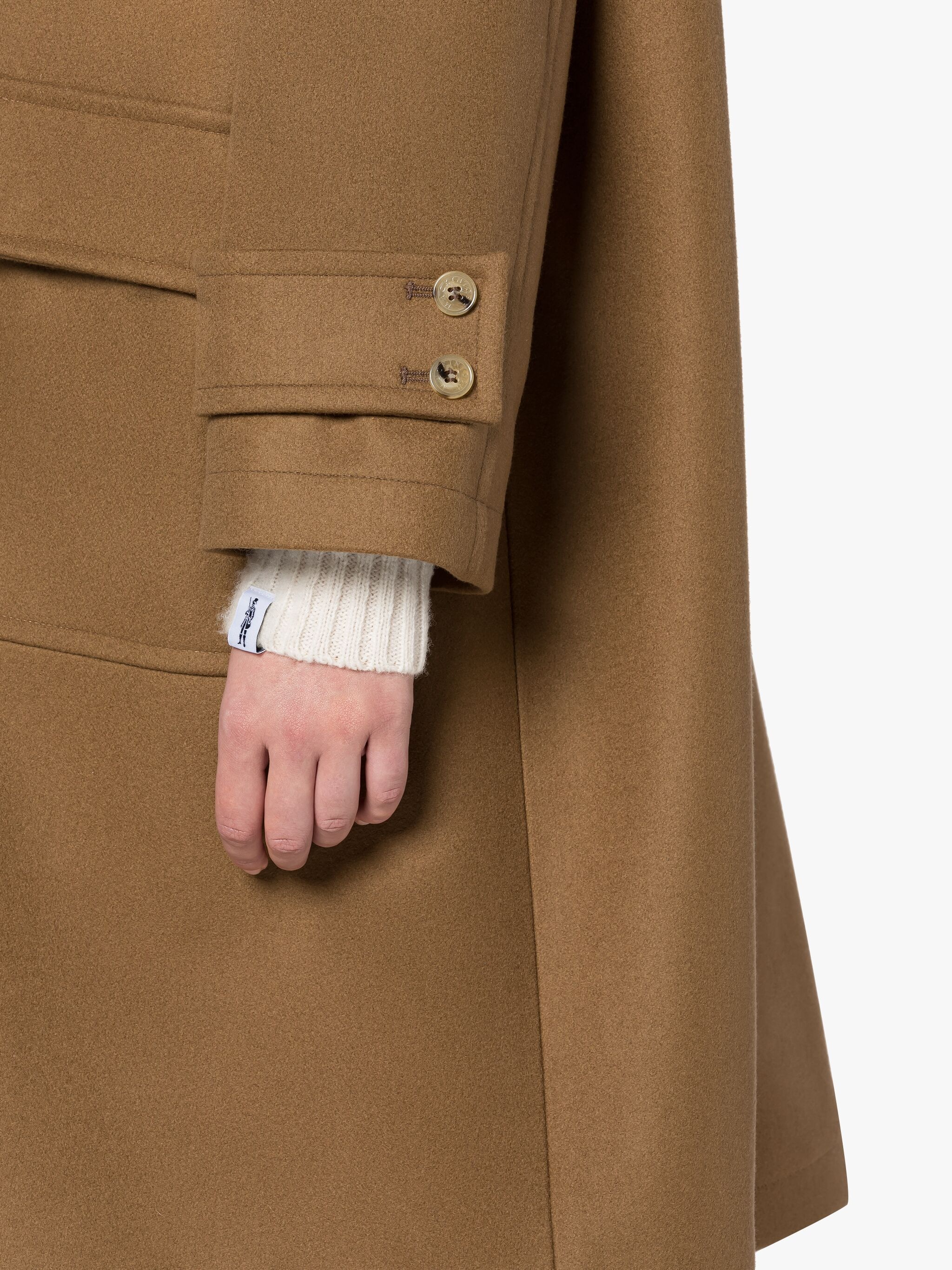 HUMBIE CAMEL BROWN WOOL DUFFLE COAT - 6