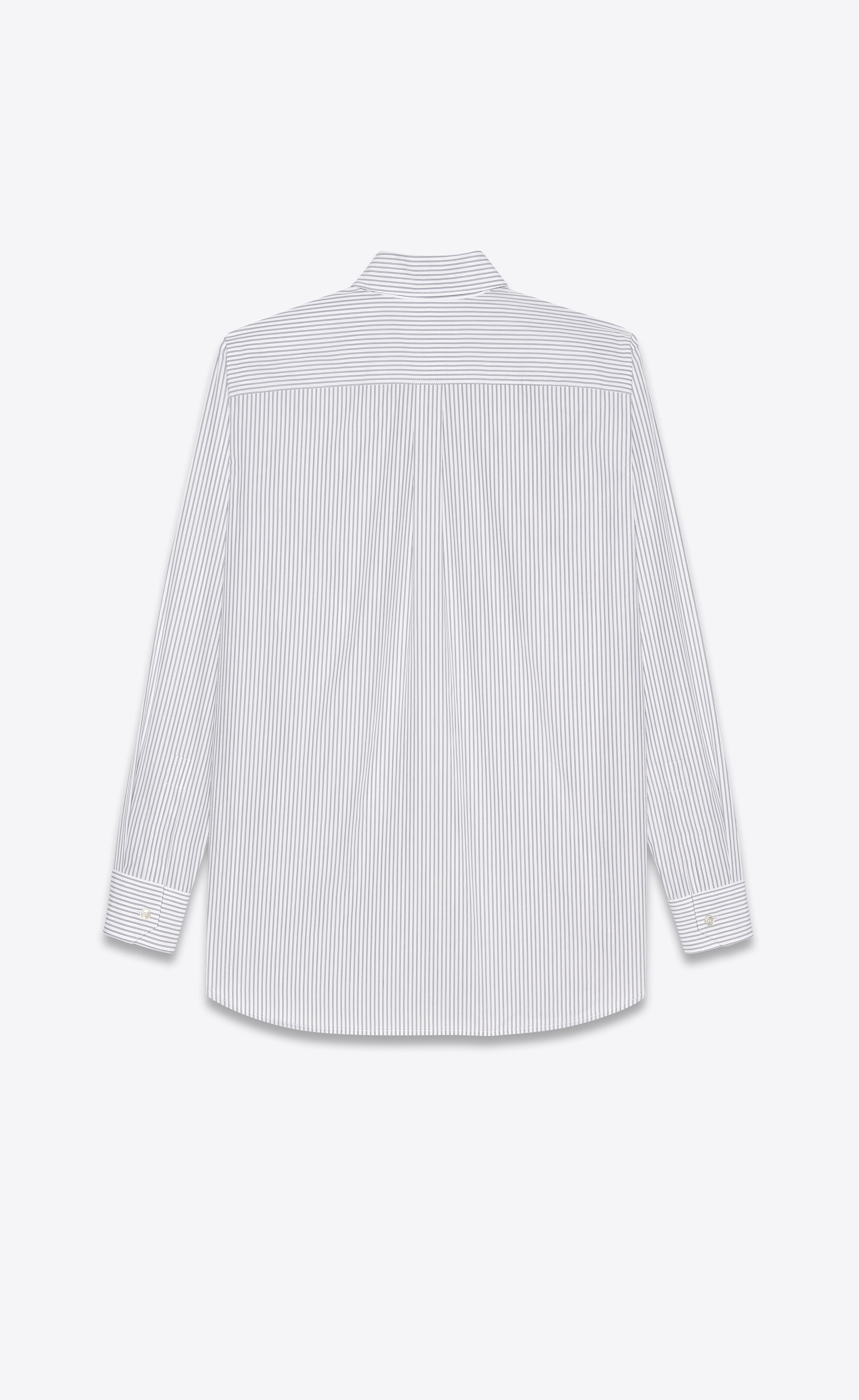 oversized shirt in double pinstripe cotton - 2