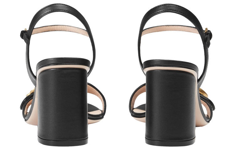 (WMNS) Gucci G Heel Sandals 'Black' 453379-A3N00-1000 - 5
