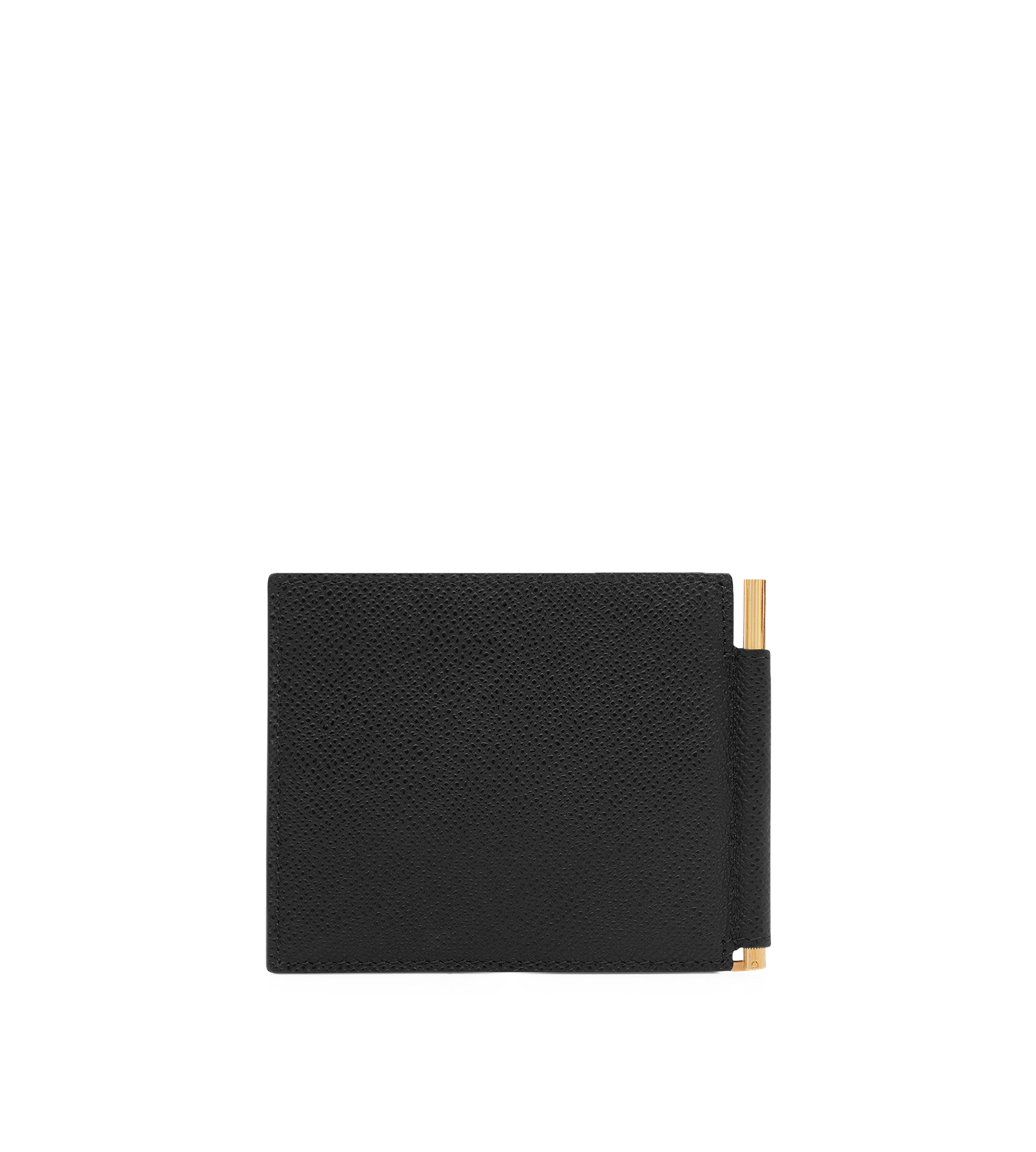 SMALL GRAIN LEATHER MONEY CLIP WALLET - 3