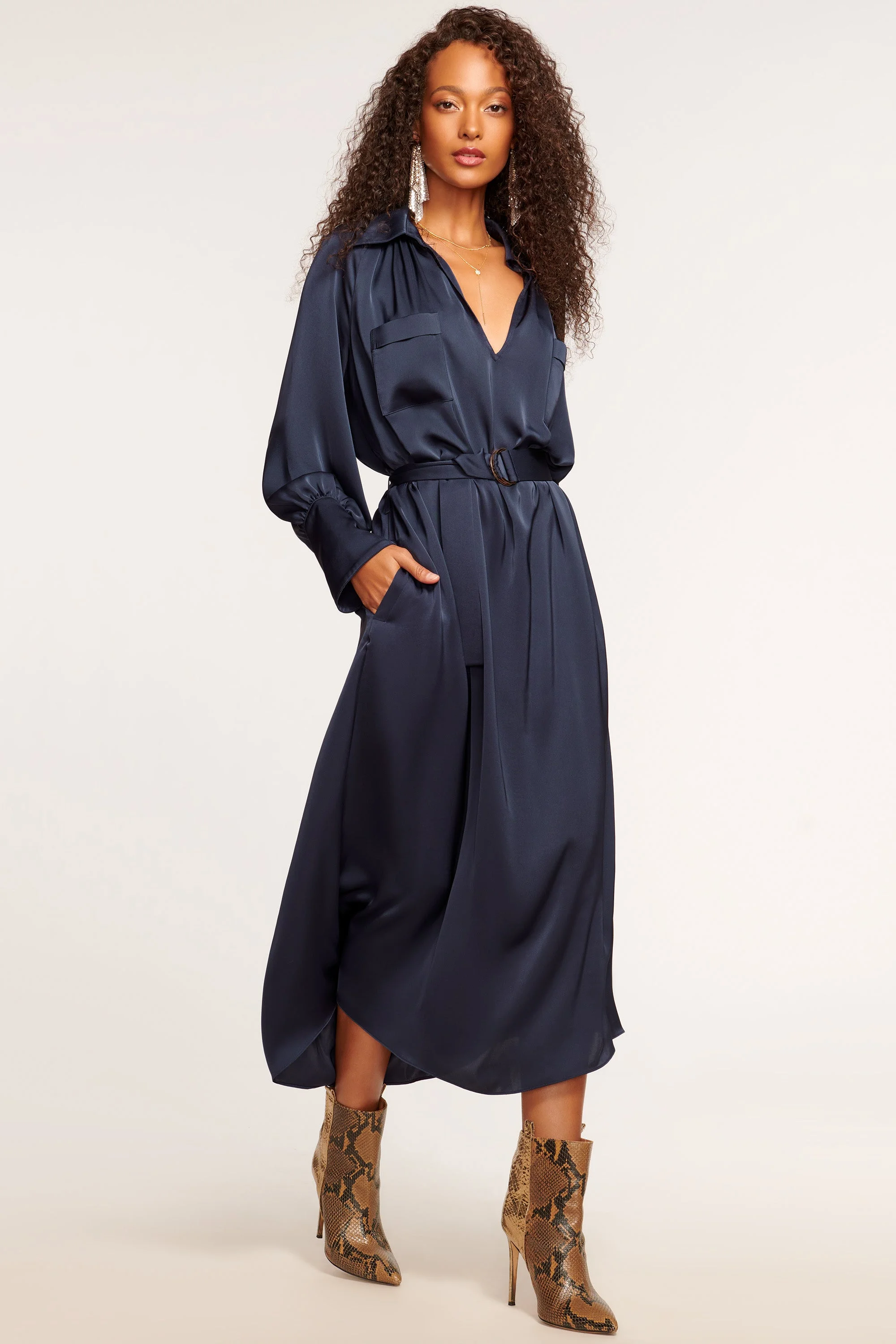 Cecilia Belted Midi Dress - 1