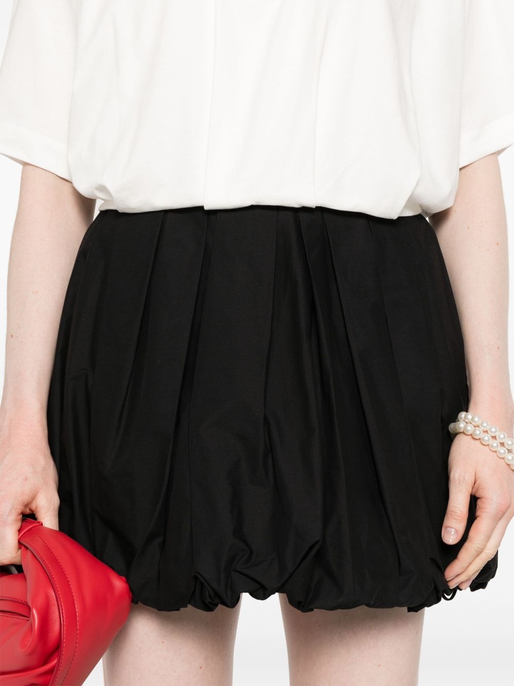 poplin balloon mini skirt - 5