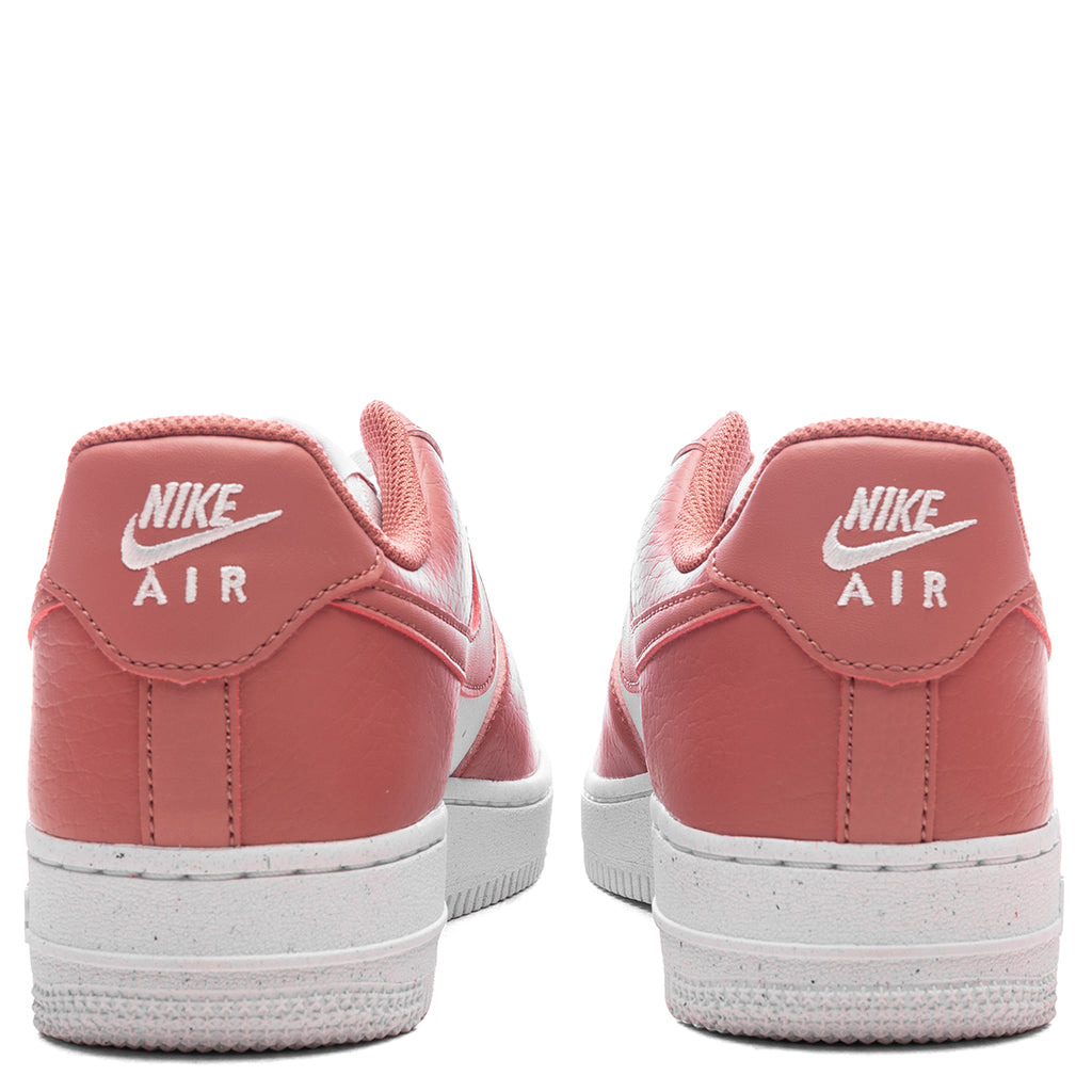 WOMEN'S AIR FORCE 1 '07 NEXT NATURE - WHITE/CANYON PINK/METALLIC SILVER - 4