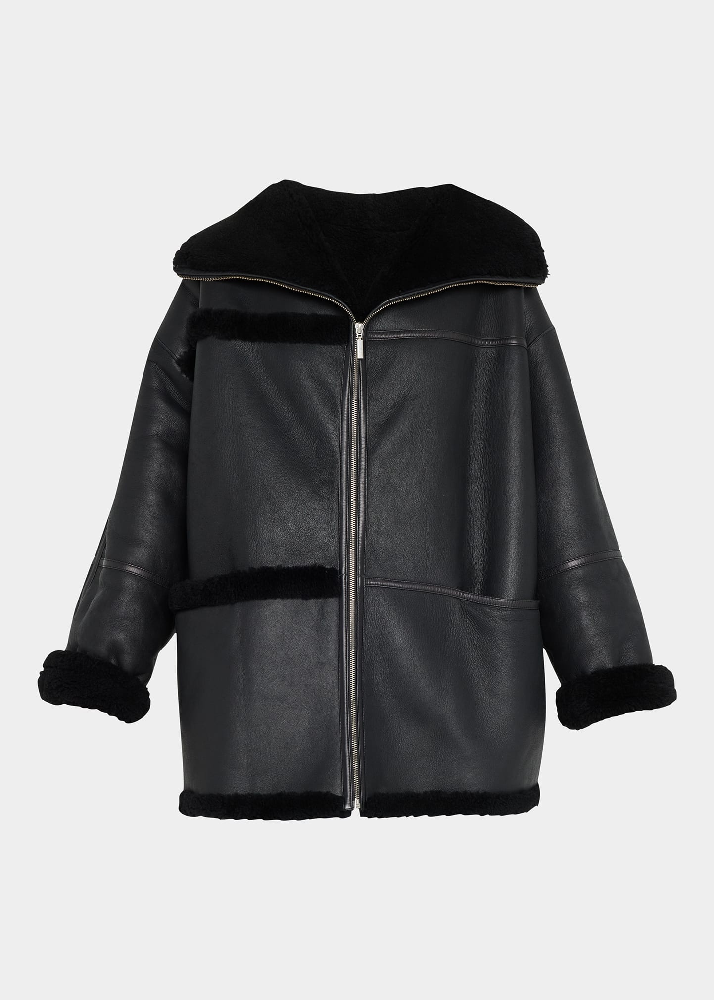 Signature Shearling Oversize Jacket - 1