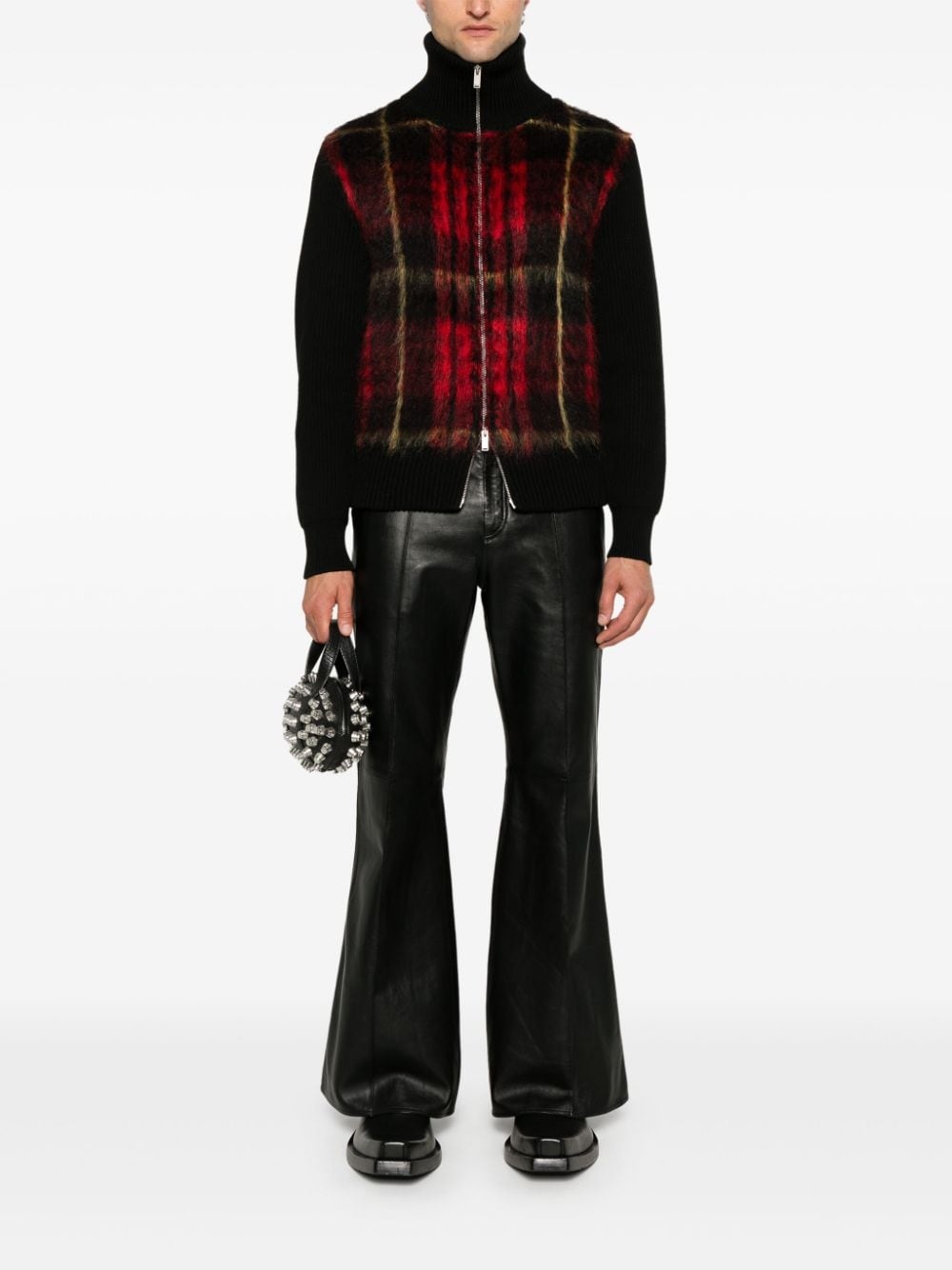 MacQueen-tartan zip-up cardigan - 2
