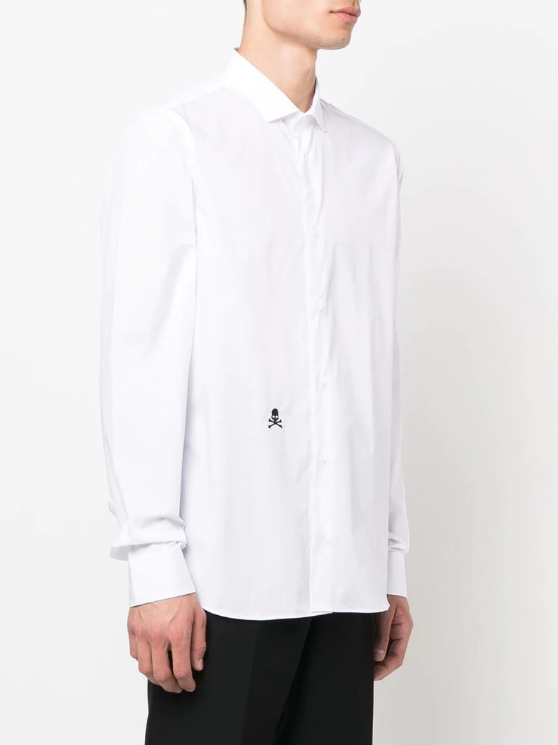 embroidered skull cotton shirt 3