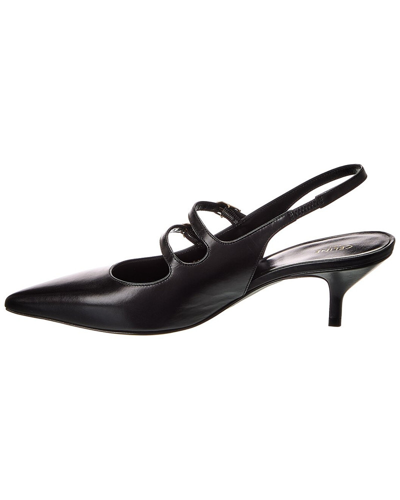CELINE CELINE Judy Leather Slingback Pump outlook
