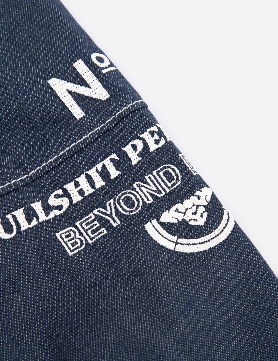 Contrast Stitching Padded Denim Worker Jacket - 15