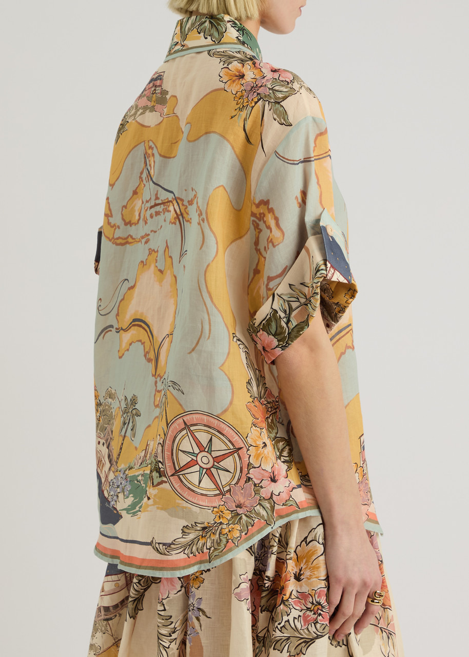 Zimmermann Crush Printed Ramie Shirt - 3