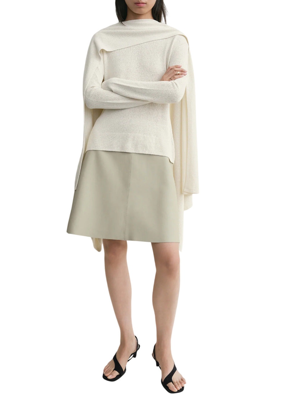 Ecru Knitted Cape - 2