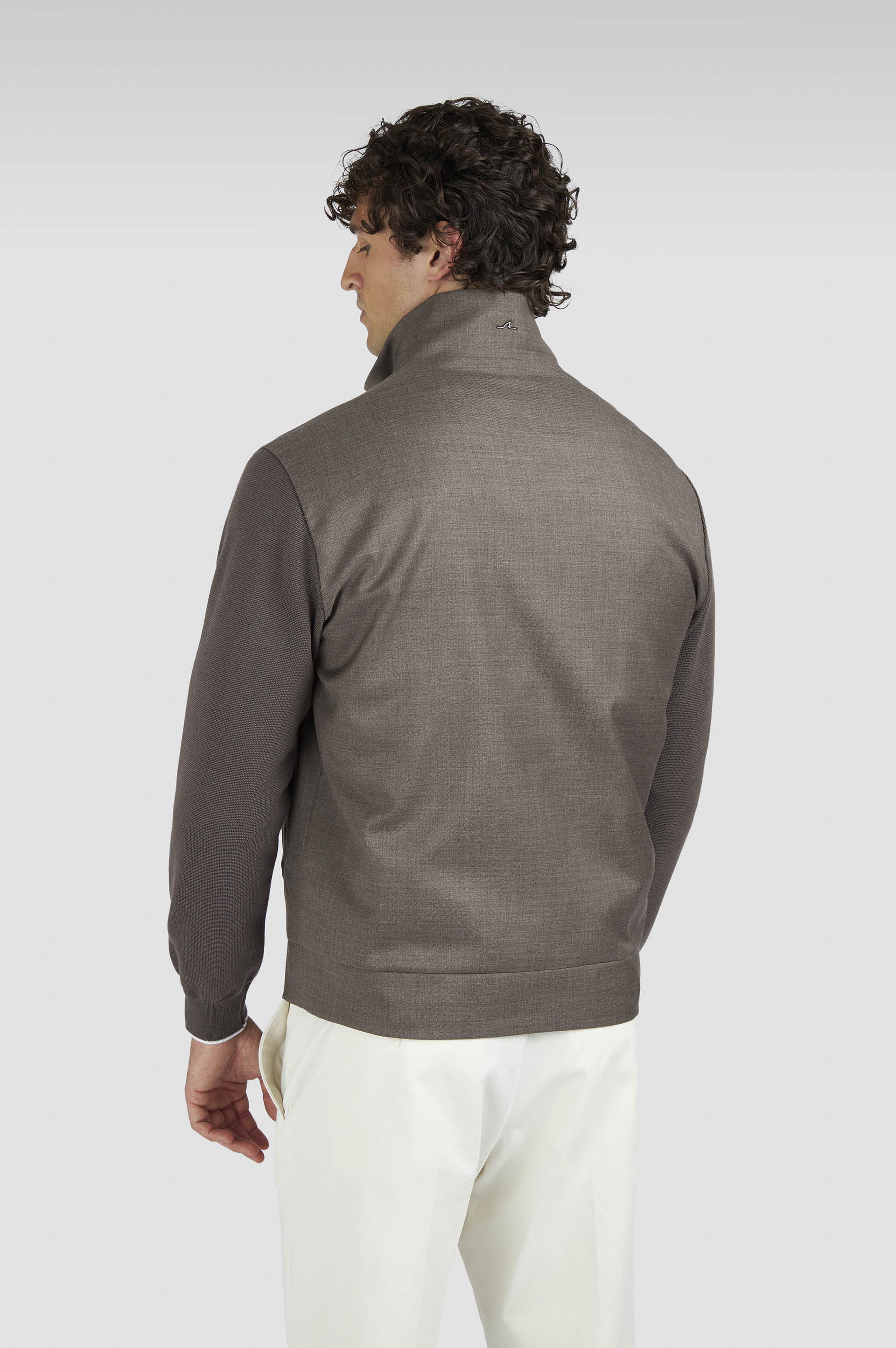 MERINO WOOL HYBRID ZIP-UP CARDIGAN - 3