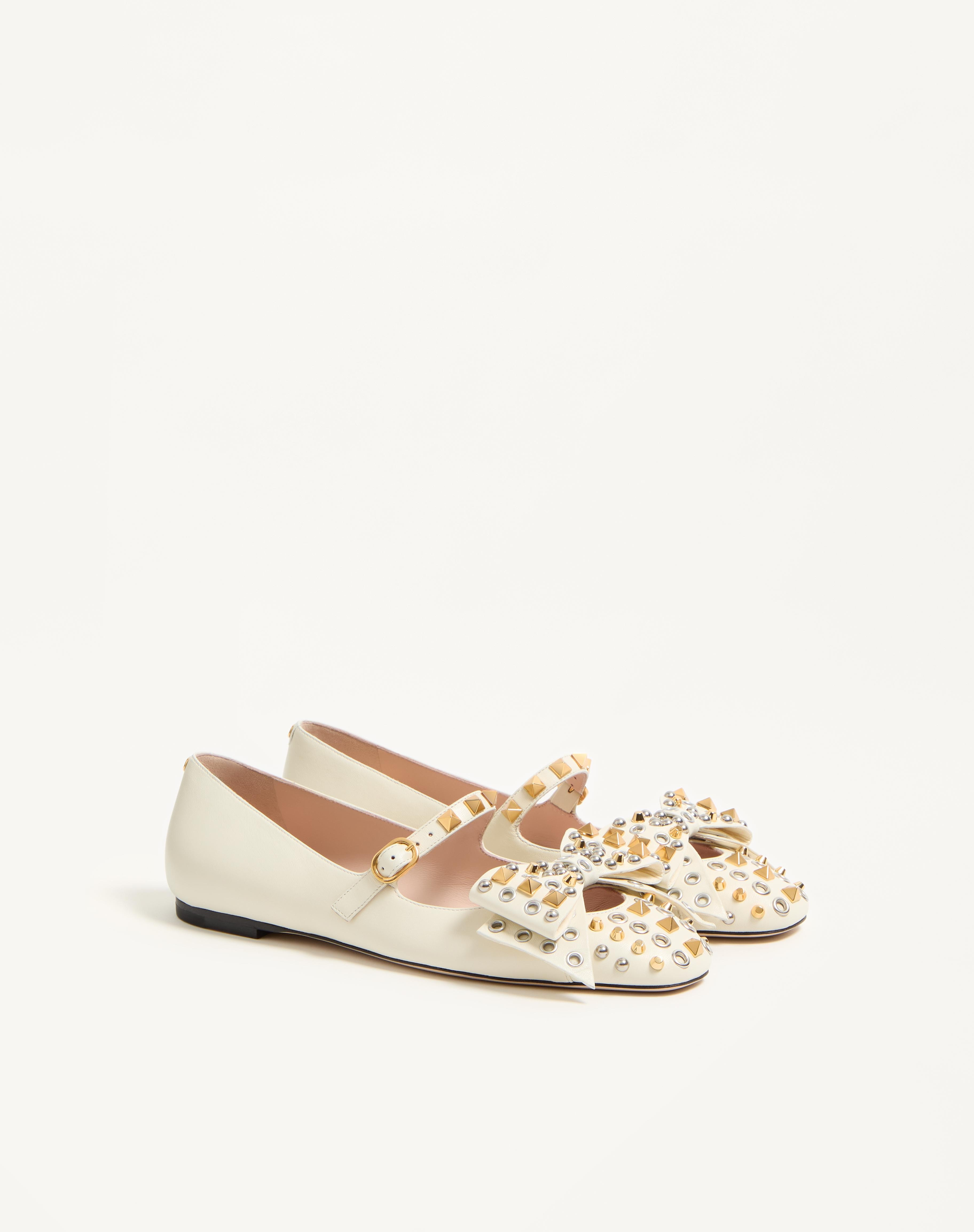 MARY-JANE BOWOW BALLERINA IN KIDSKIN WITH STUDS - 3