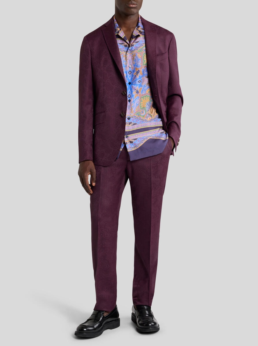TWILL SHIRT WITH PLACED PAISLEY PRINT - 4