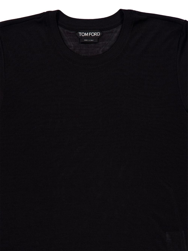 rib-jersey silk T-shirt 3