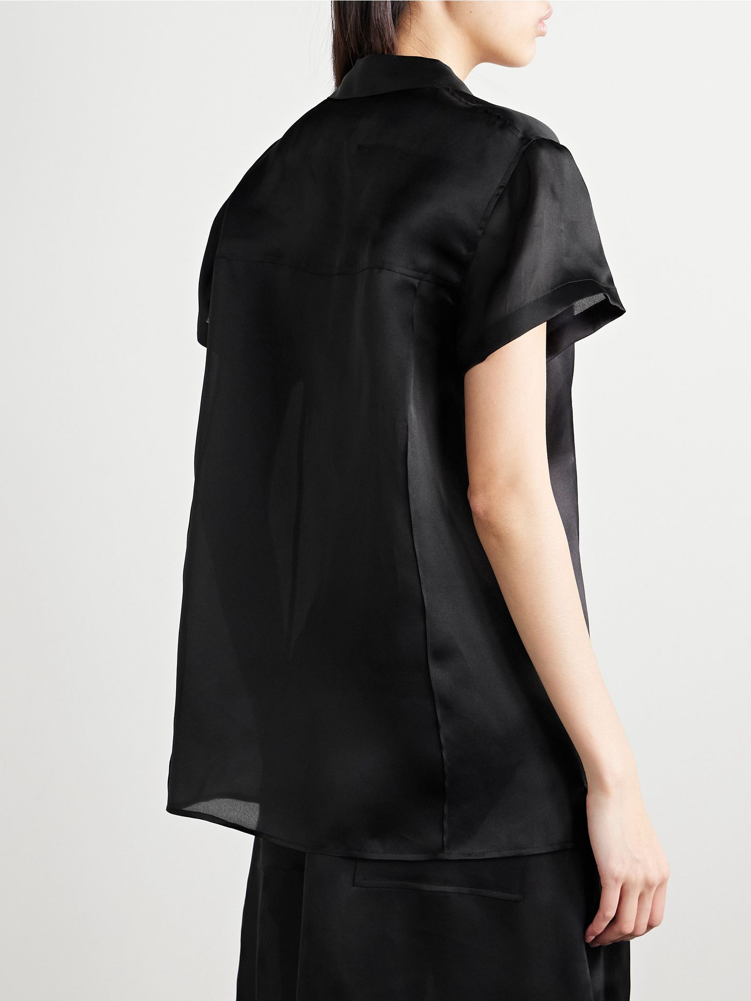 Keefe silk-organza shirt Black - 3
