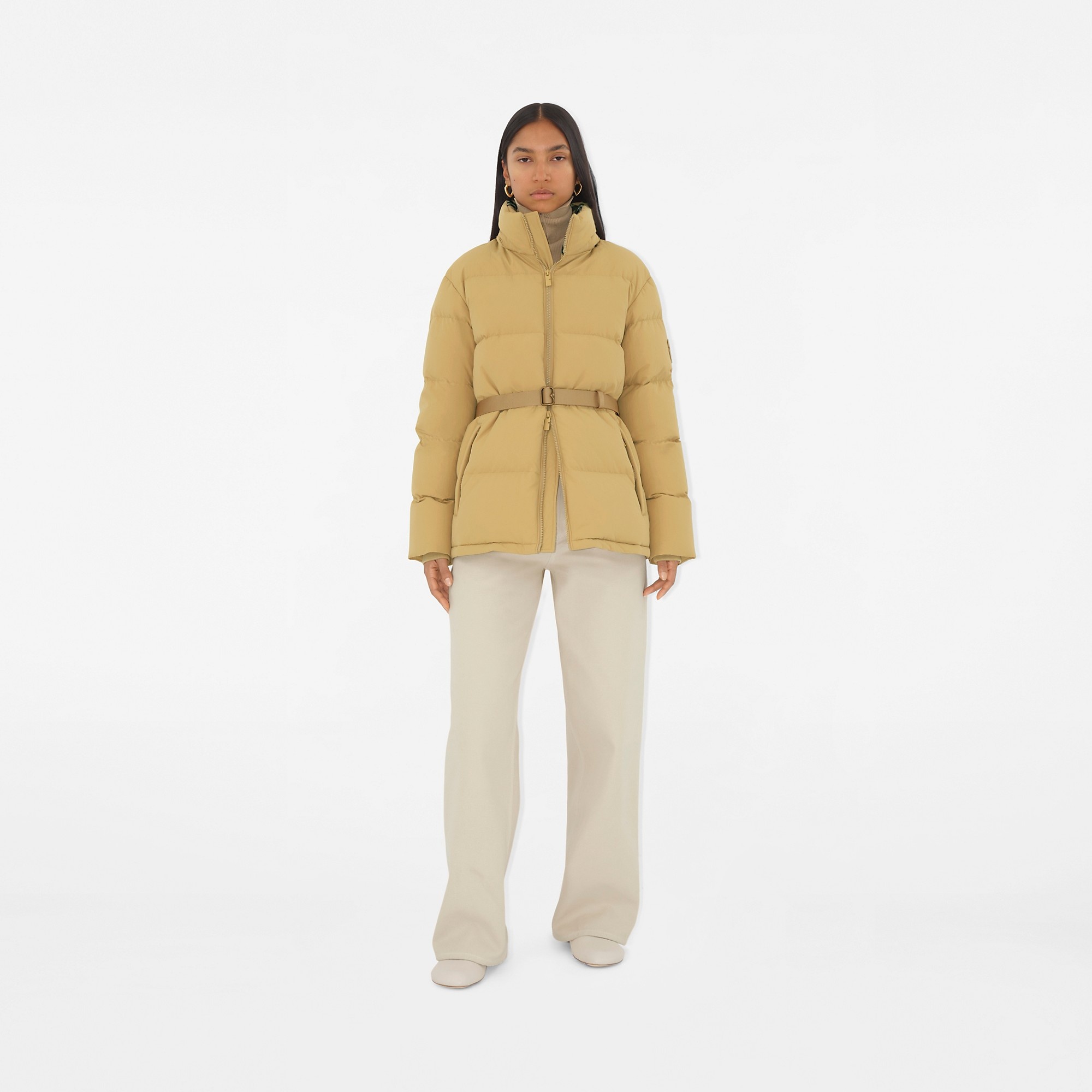 Short Nylon Puffer Coat - 5