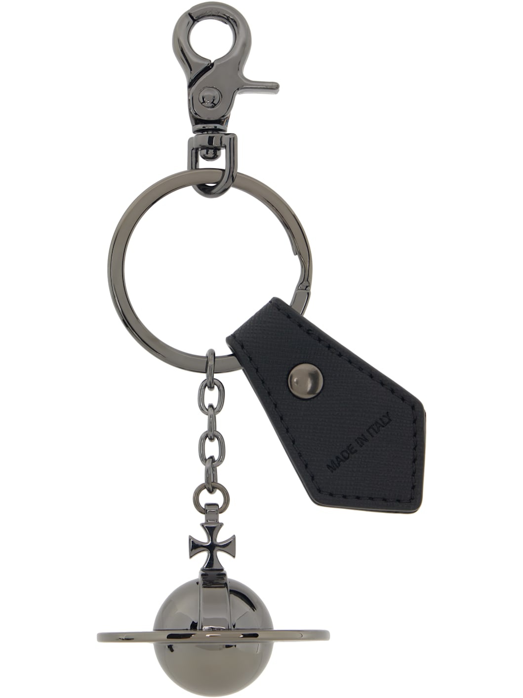 Black & Gunmetal 3D Orb Keychain - 2