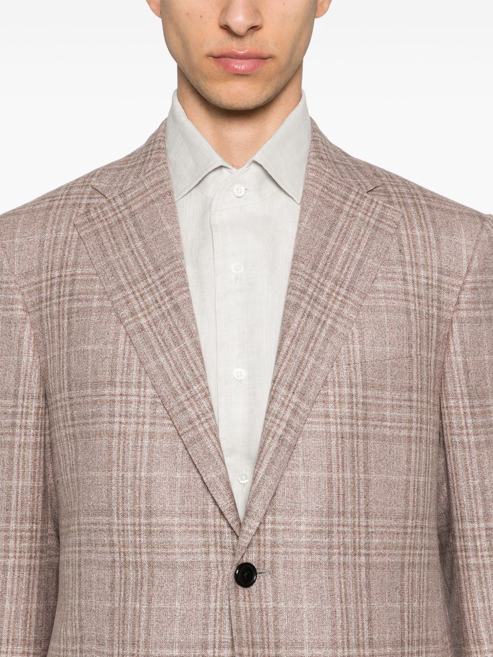 check-pattern blazer - 5