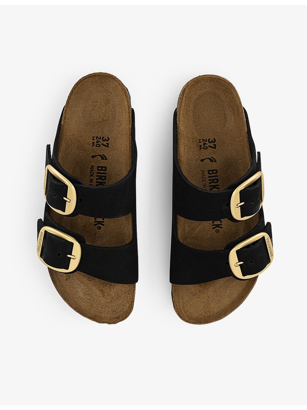 Arizona big-buckle two-strap leather sandals - 2