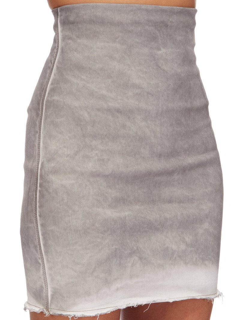 Gray Porterville Dirt Denim Miniskirt 4