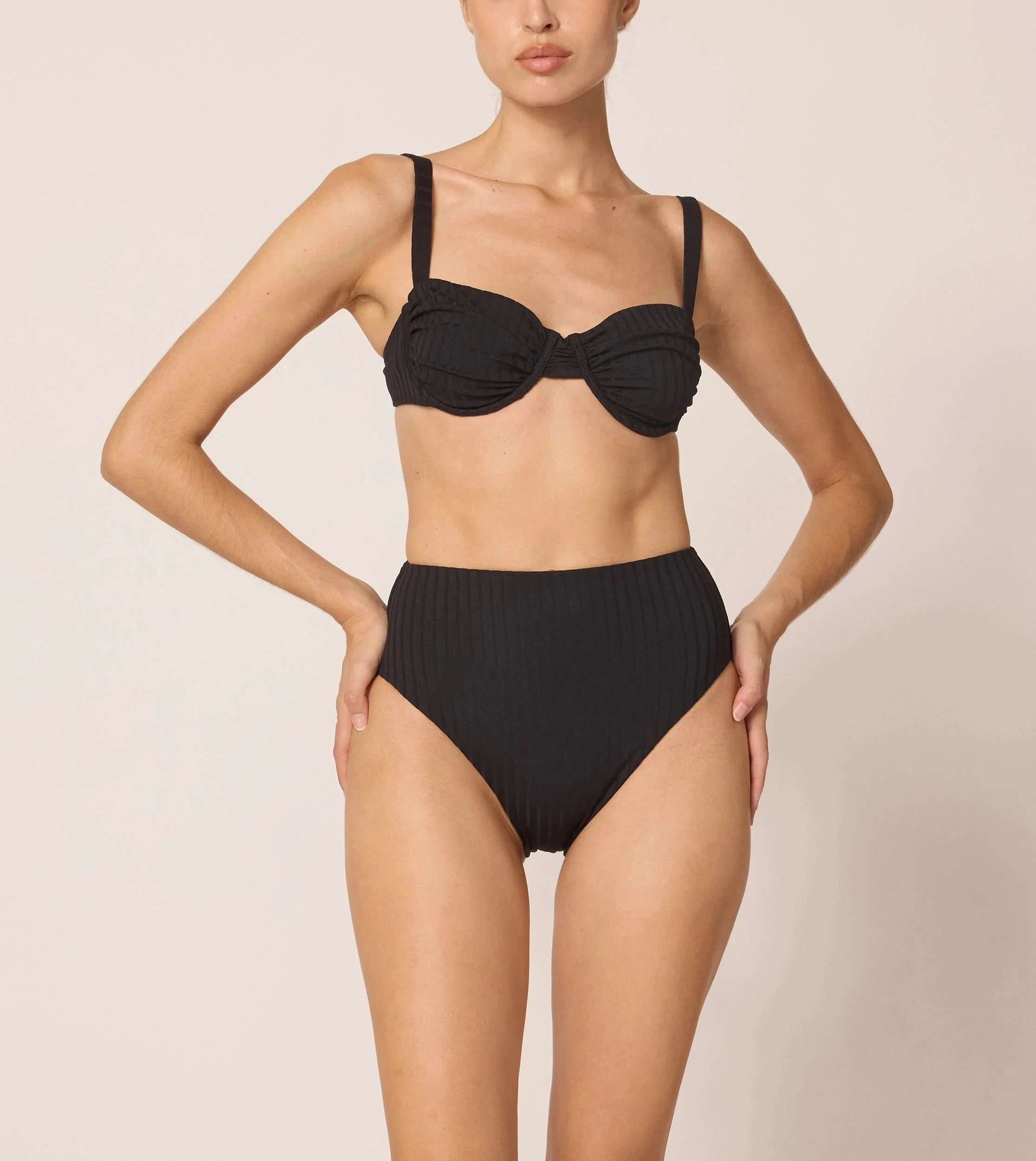 BECKETT TOP | BLACK RIB - 1