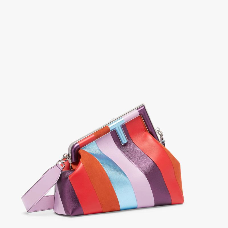 FENDI Medium Fendi First bag produced by inlaying leather, laminated leather and suede by hand to create a outlook