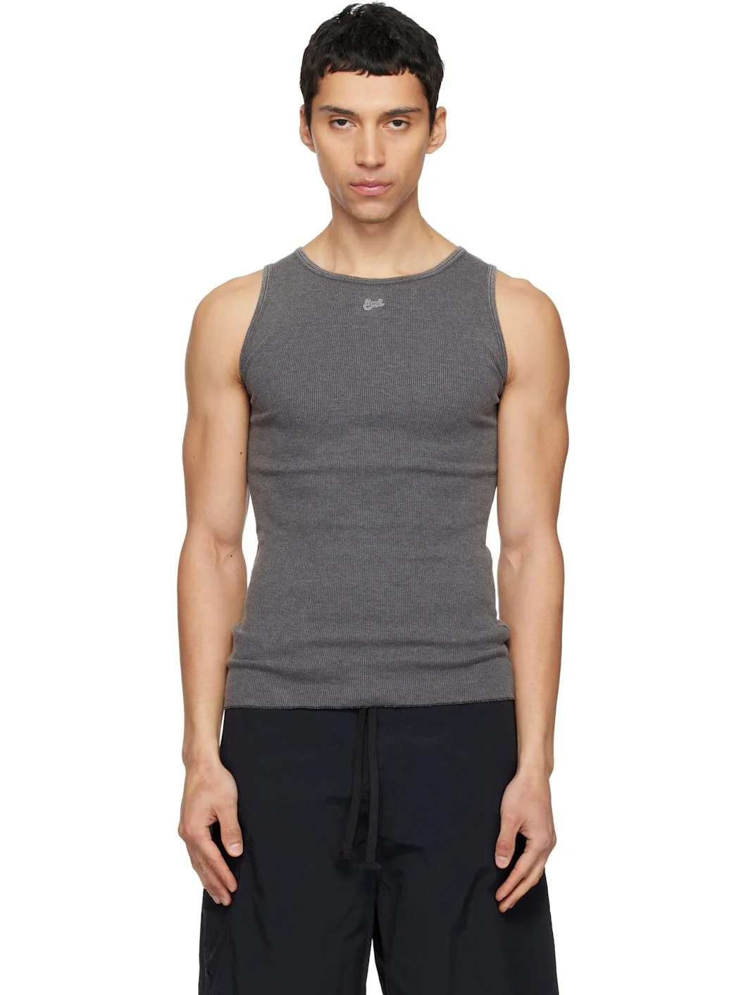 Gray Logo Patch Tank Top - 1