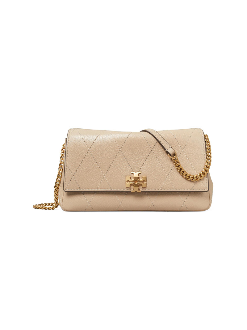 Women's Charlie Leather Chain Wallet - Soft Cement 1