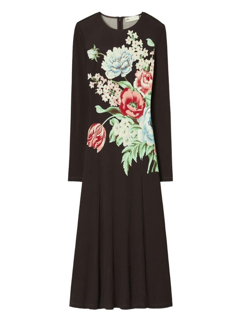 printed jersey midi dress 1