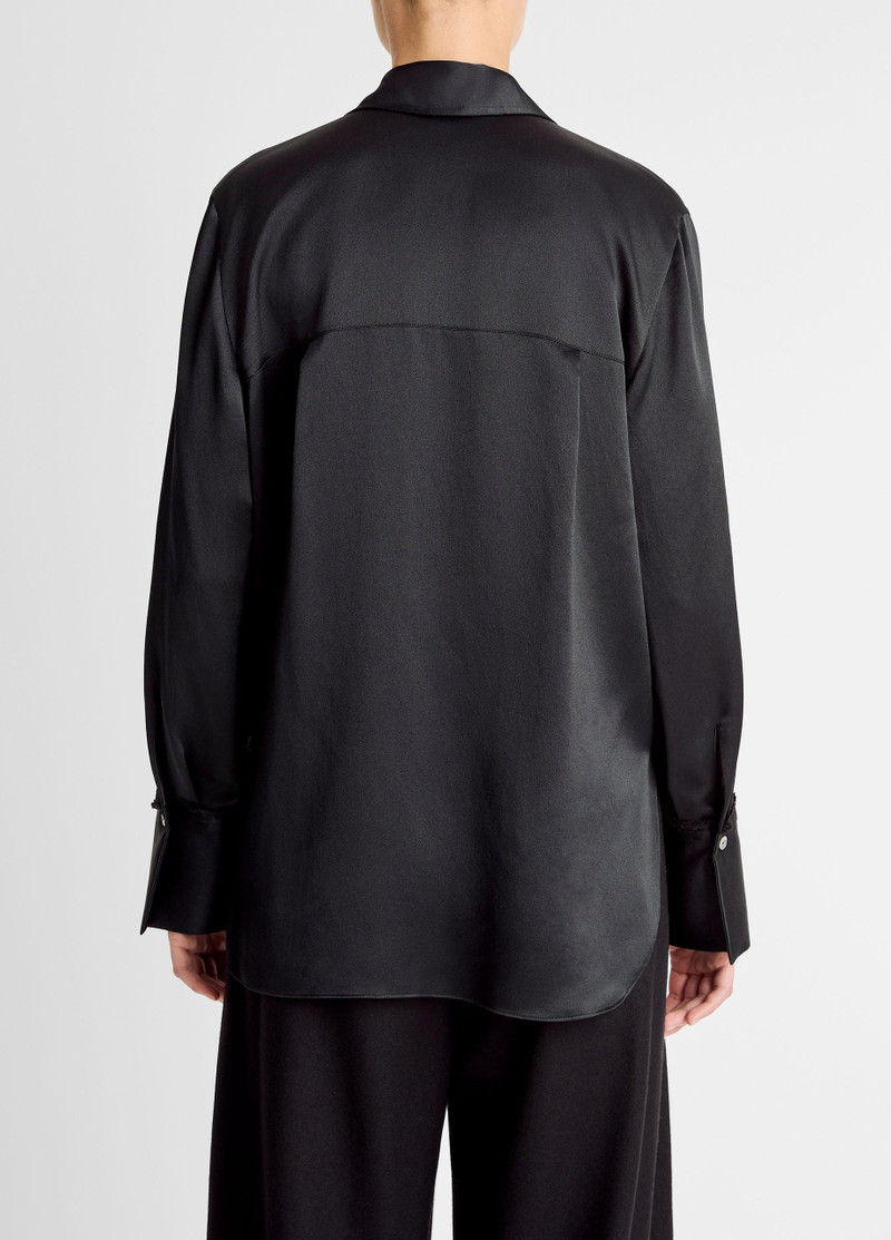 Vince Lace-Trim Silk Relaxed Shirt outlook