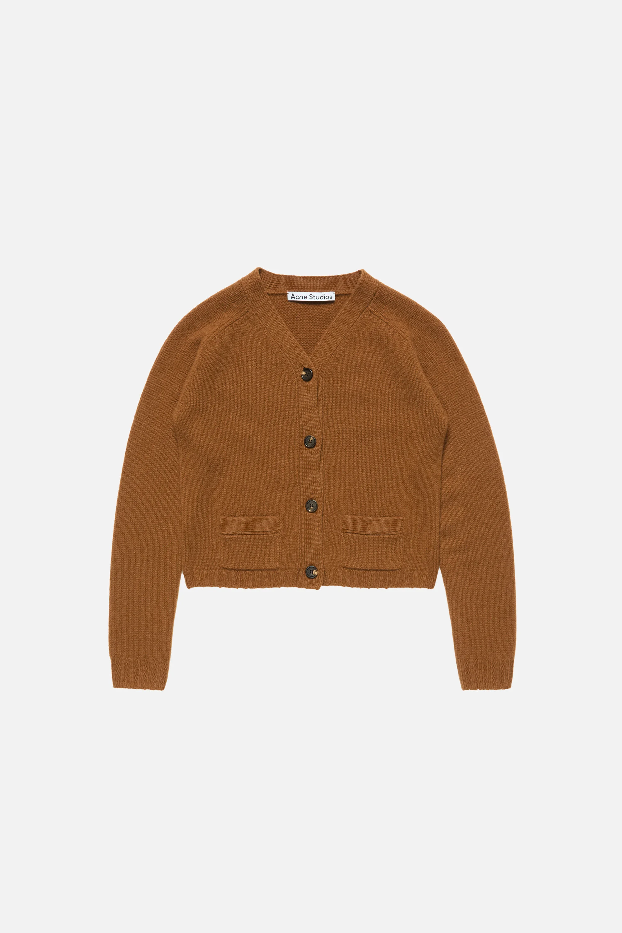 Cashmere V-Neck Cardigan - Mid brown - 1