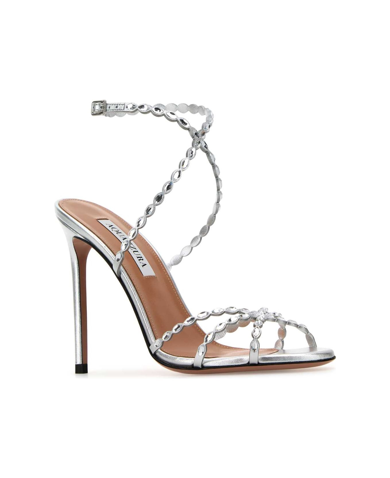 Embellished Leather Love Struck Sandals - 2