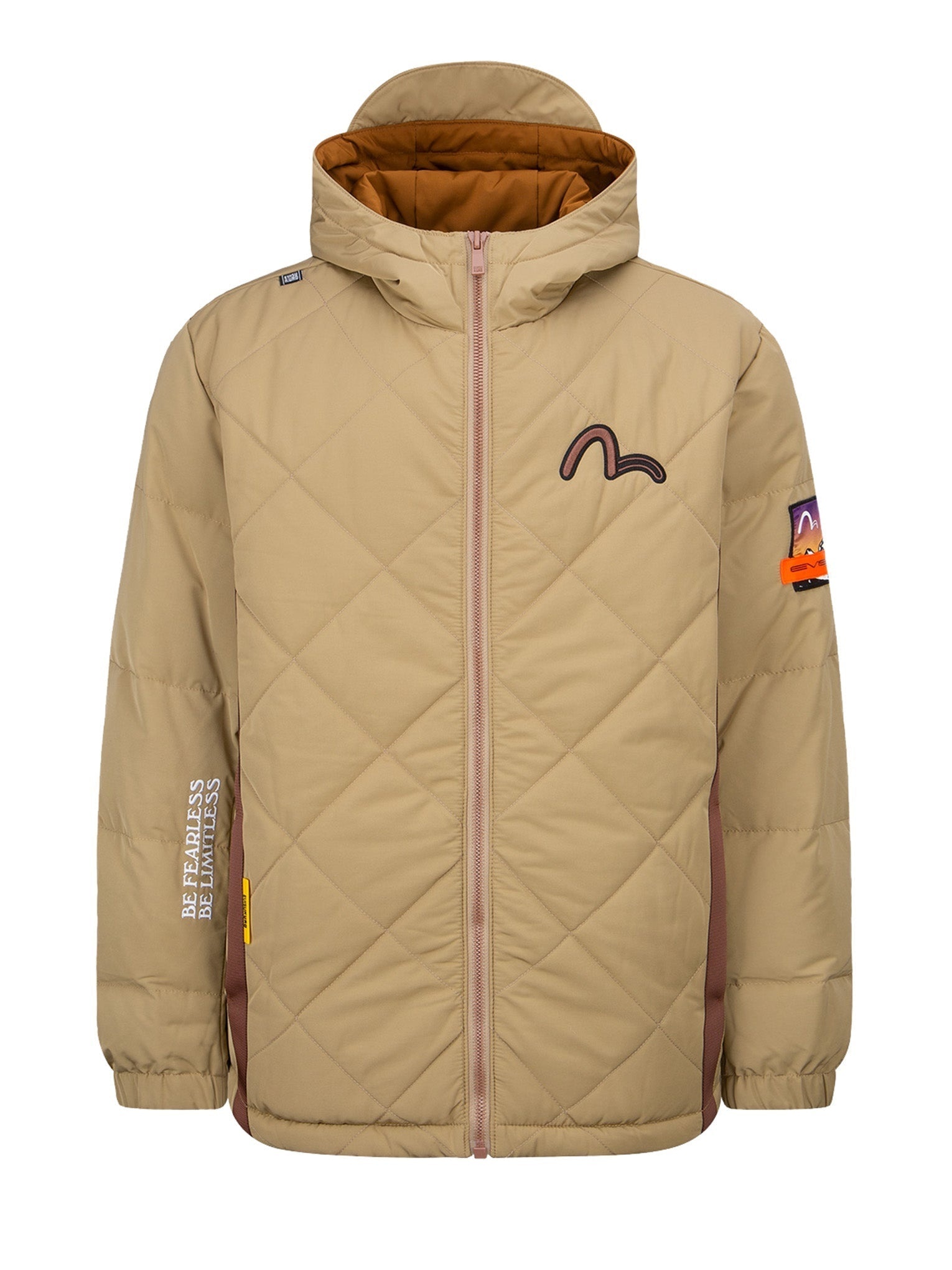 Contrast Webbing Strap Quilted Down Jacket - 18
