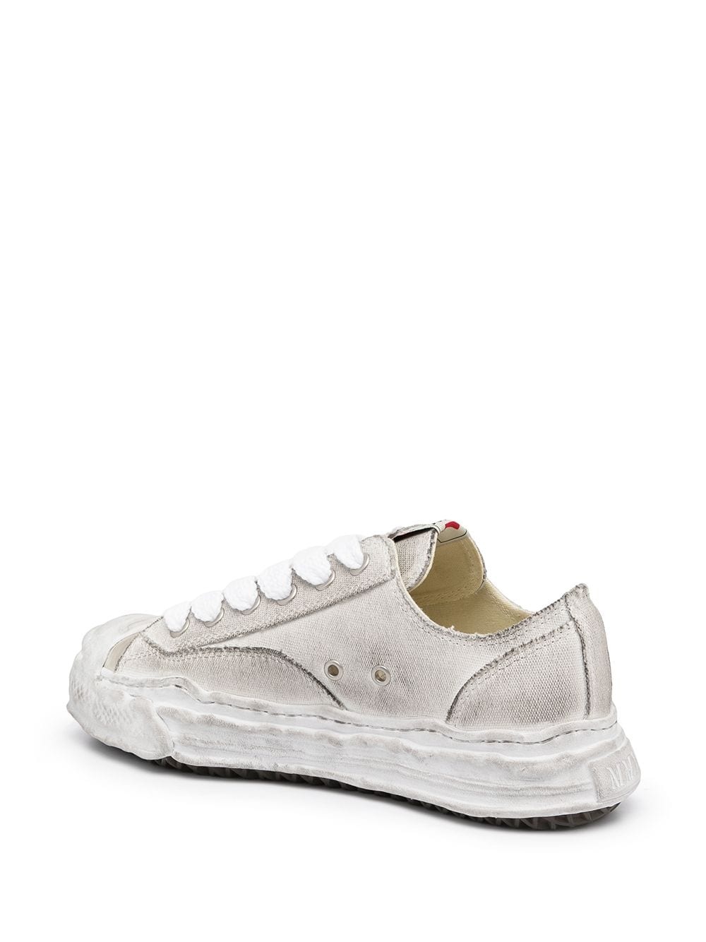 distressed-effect low-top sneakers - 3