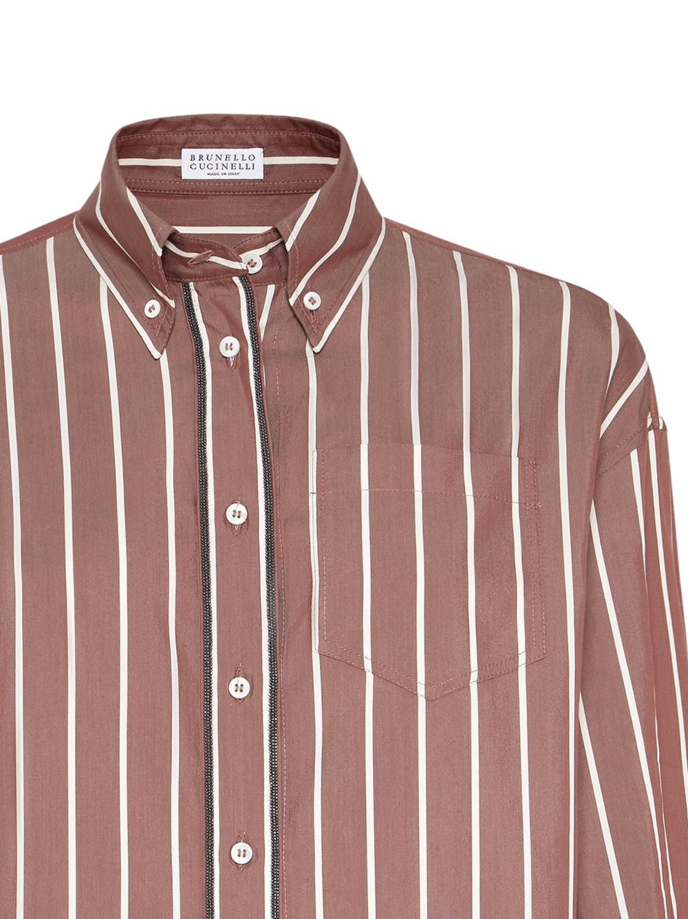 striped poplin shirt - 7