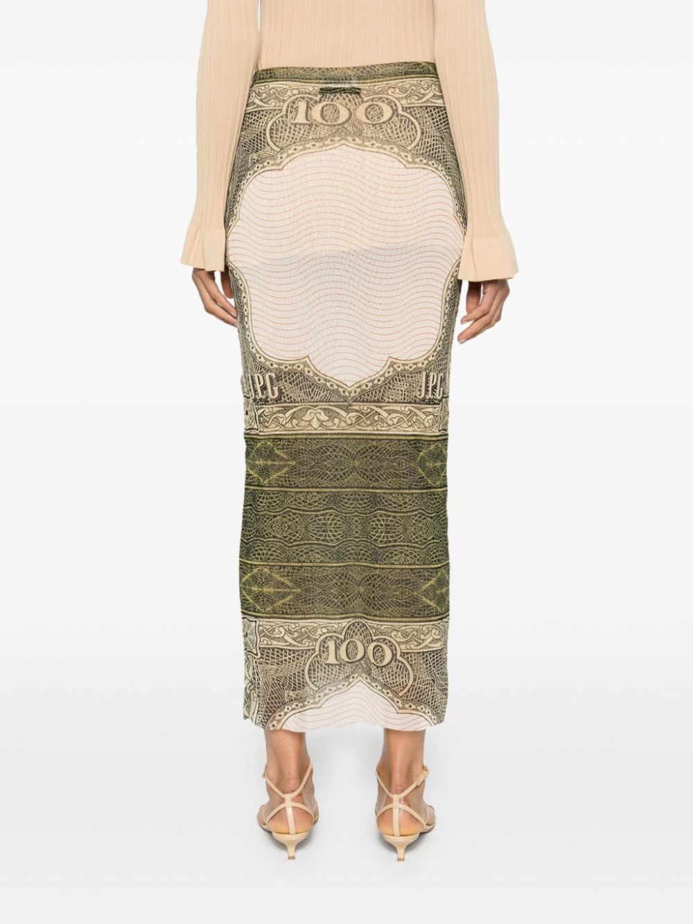graphic-print midi skirt - 4