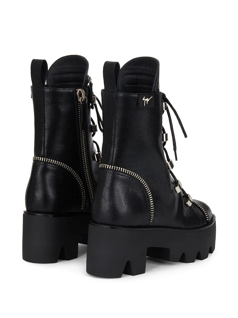 chunky sole combat boots - 3