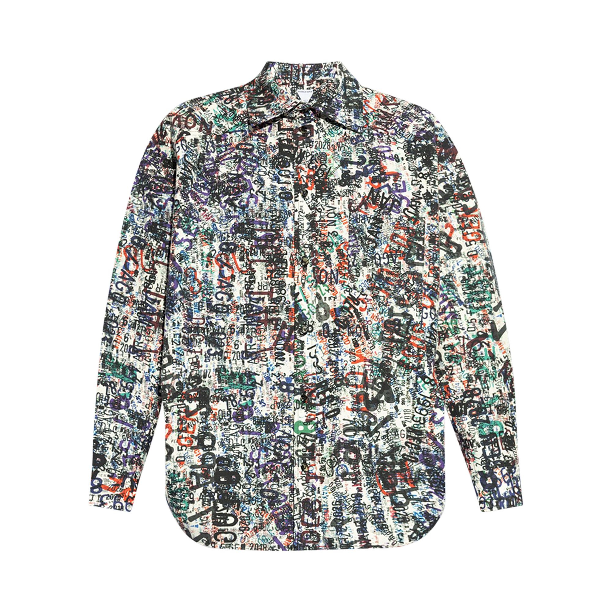 Bottega Veneta Memory Print Long-Sleeve Shirt 'Chalk/Multicolor' - 1