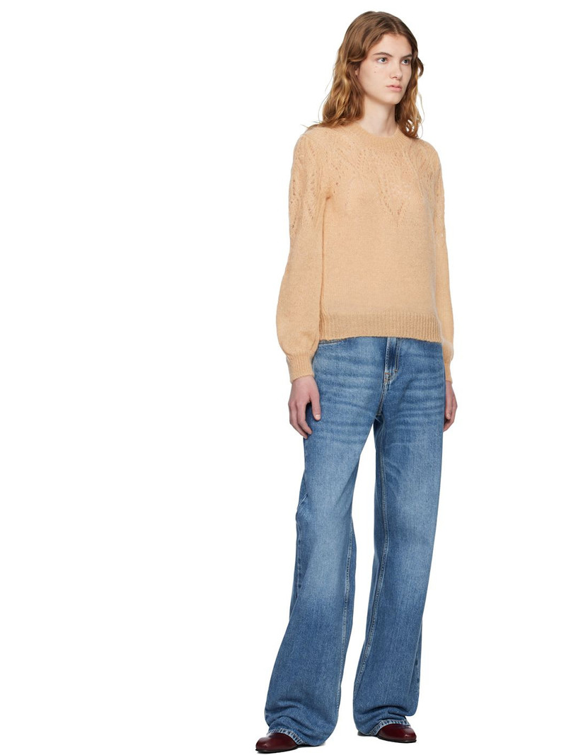 Isabel Marant Étoile Tan Jenia Openwork Mohair Knit Sweater outlook