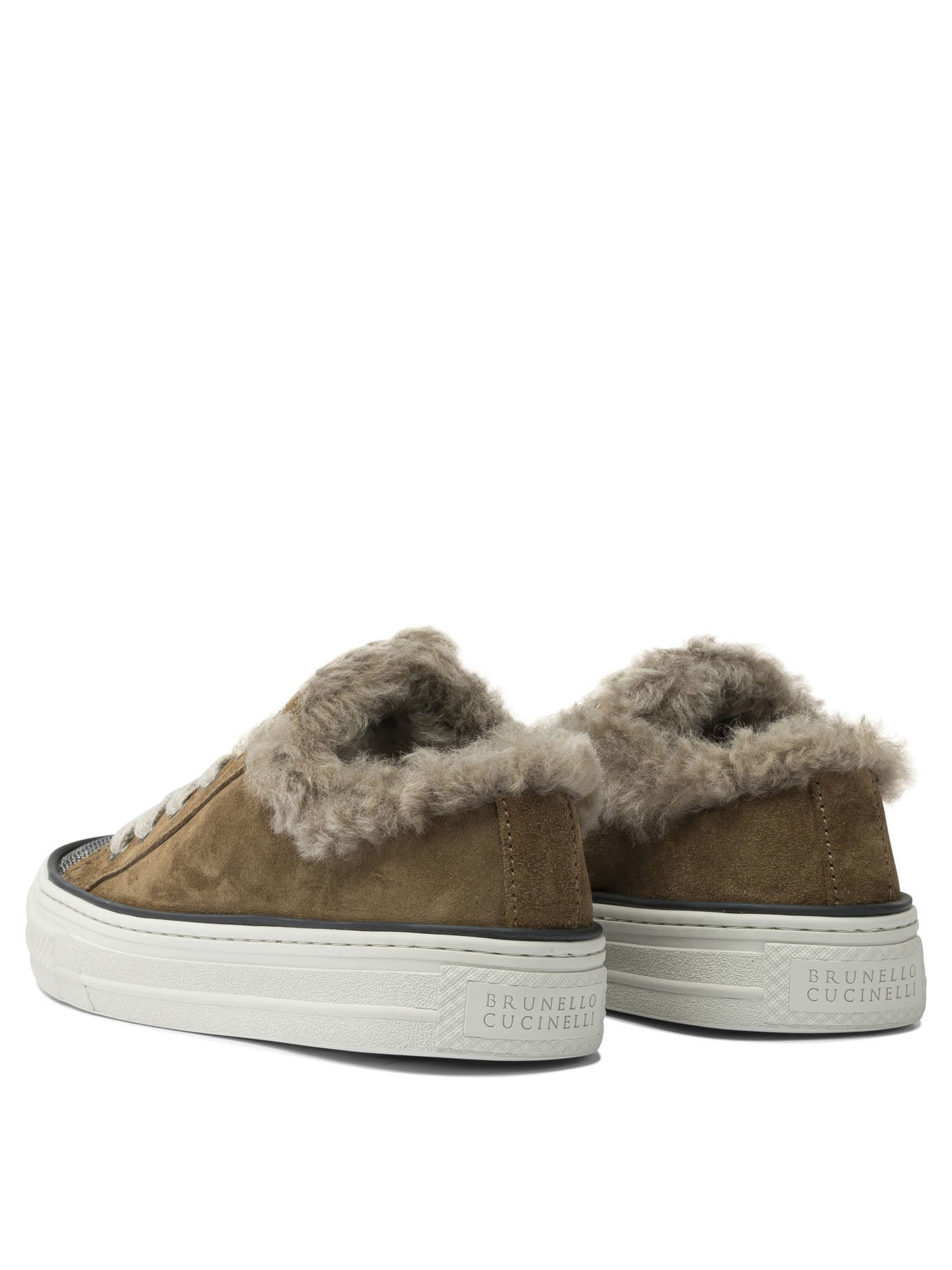 Brunello Cucinelli Women Suede Sneakers With Jewel Detailing - 4