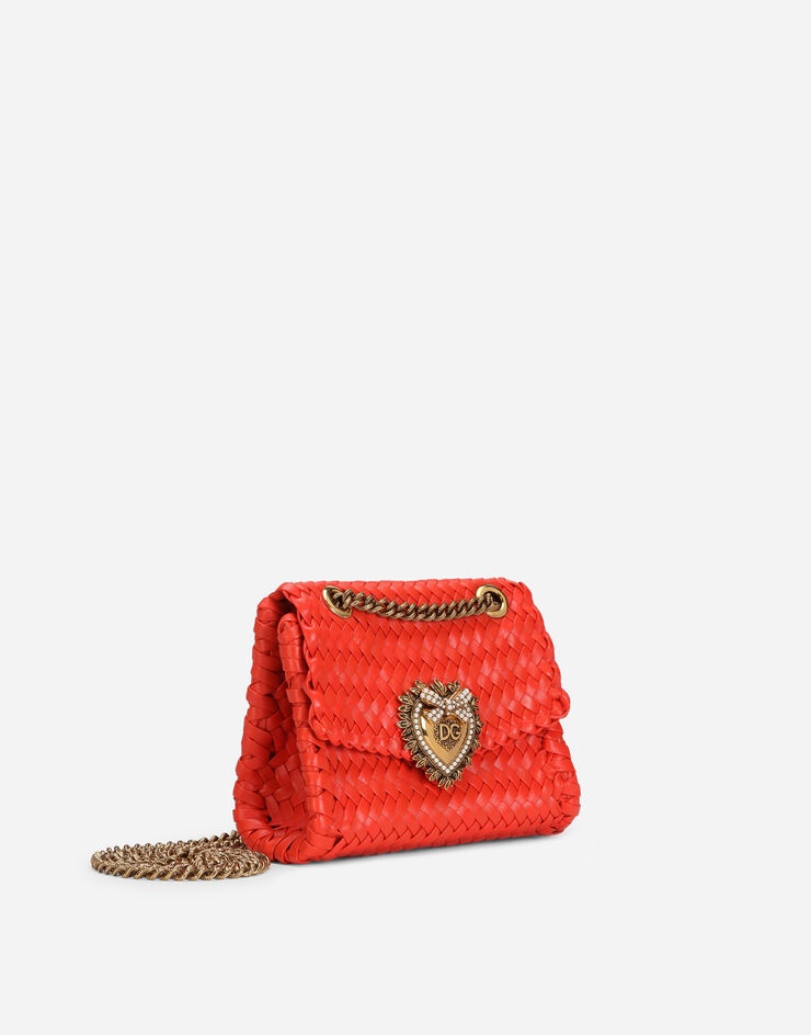 Small Devotion shoulder bag in woven nappa leather - 3