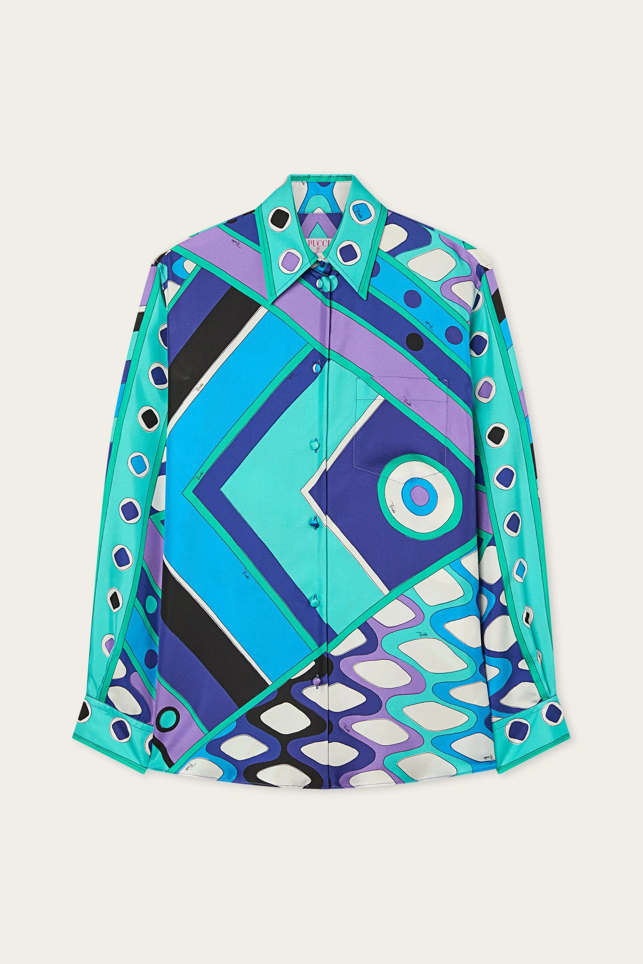 VIVARA PRINT SILK SHIRT - 1