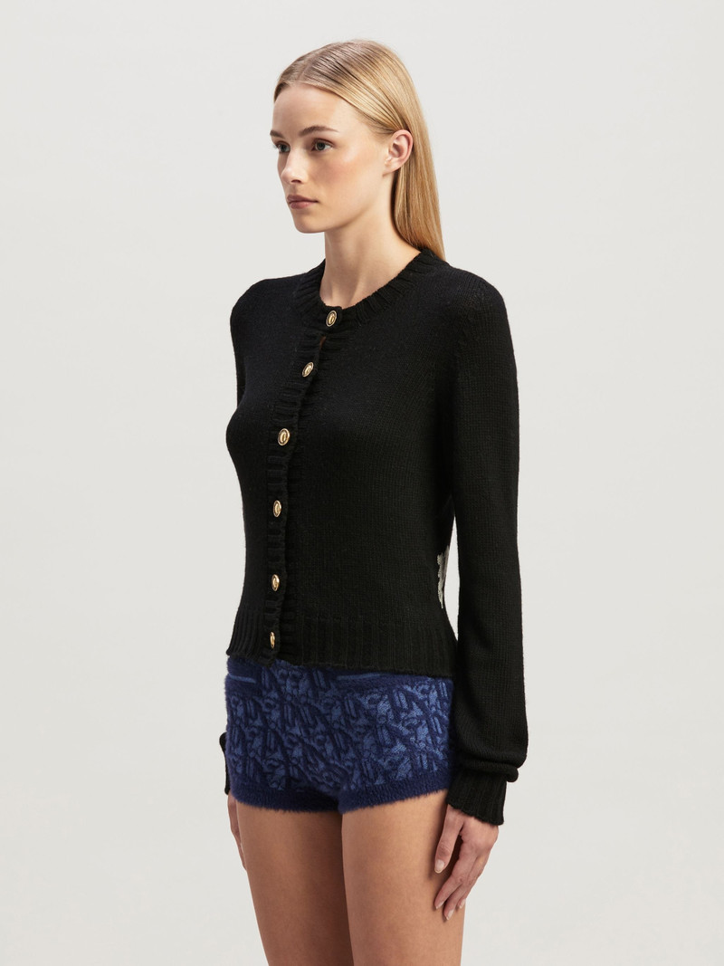 Curved Logo Cardigan 4