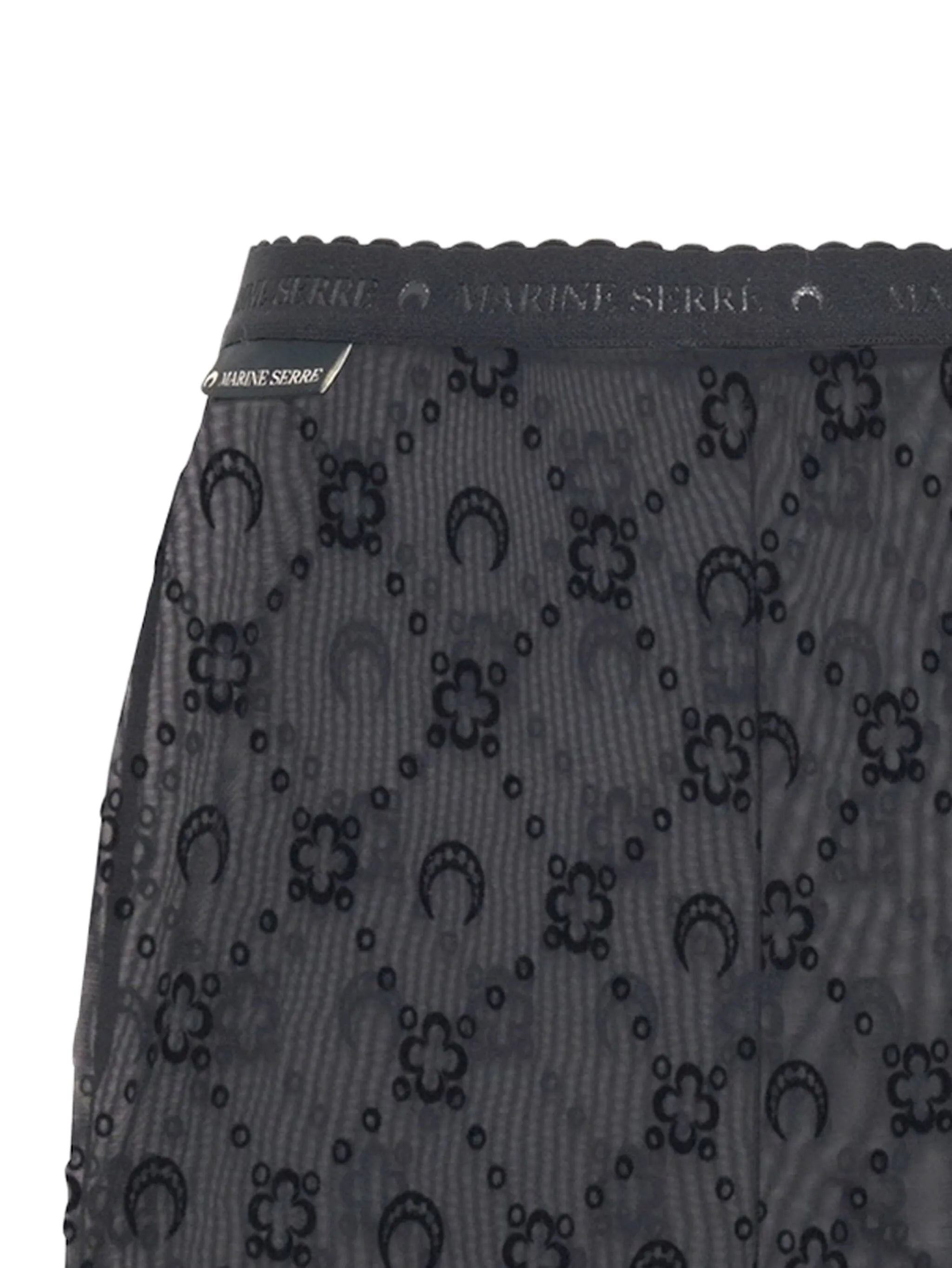 flock-print mesh shorts - 2