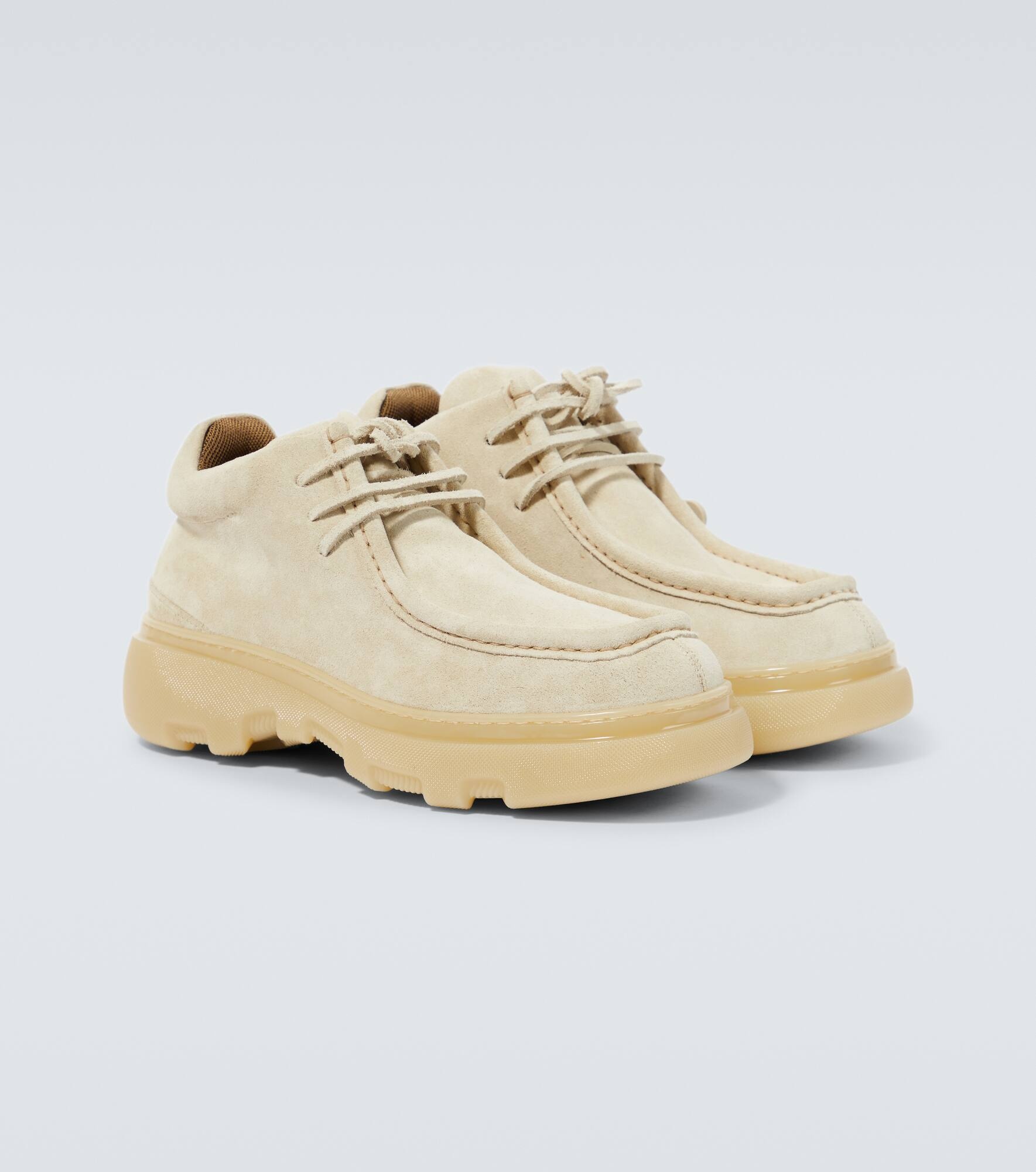 Creeper suede lace-up shoes - 5