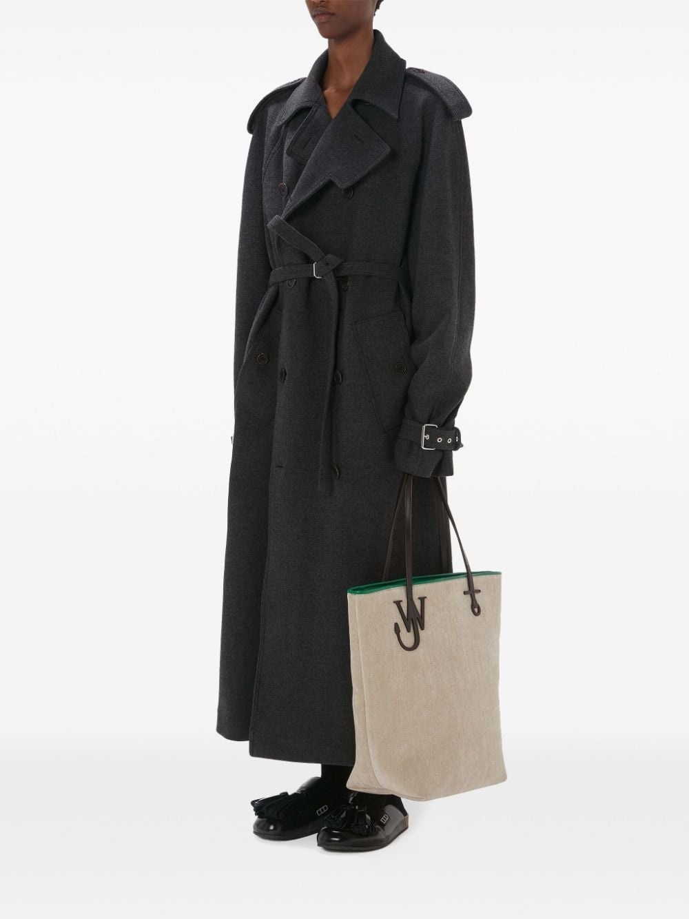 Anchor contrasting-trim tote bag - 2