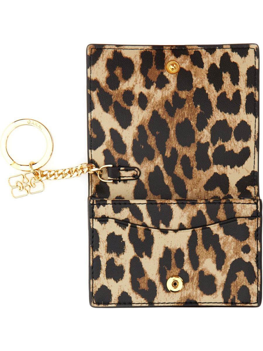 Ganni Women "Bou" Card Holder With Animal Motif - 4