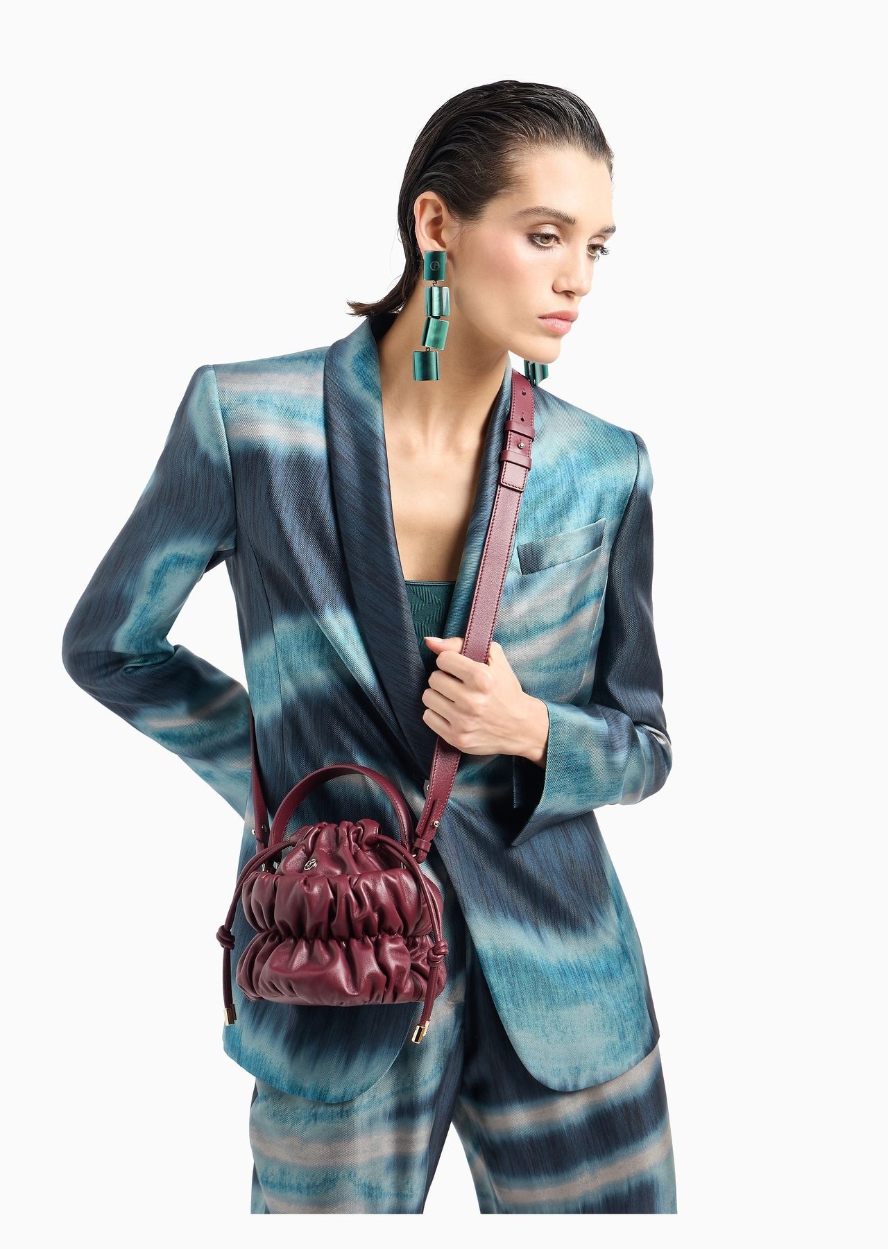 ASV small nappa leather bucket bag - 7
