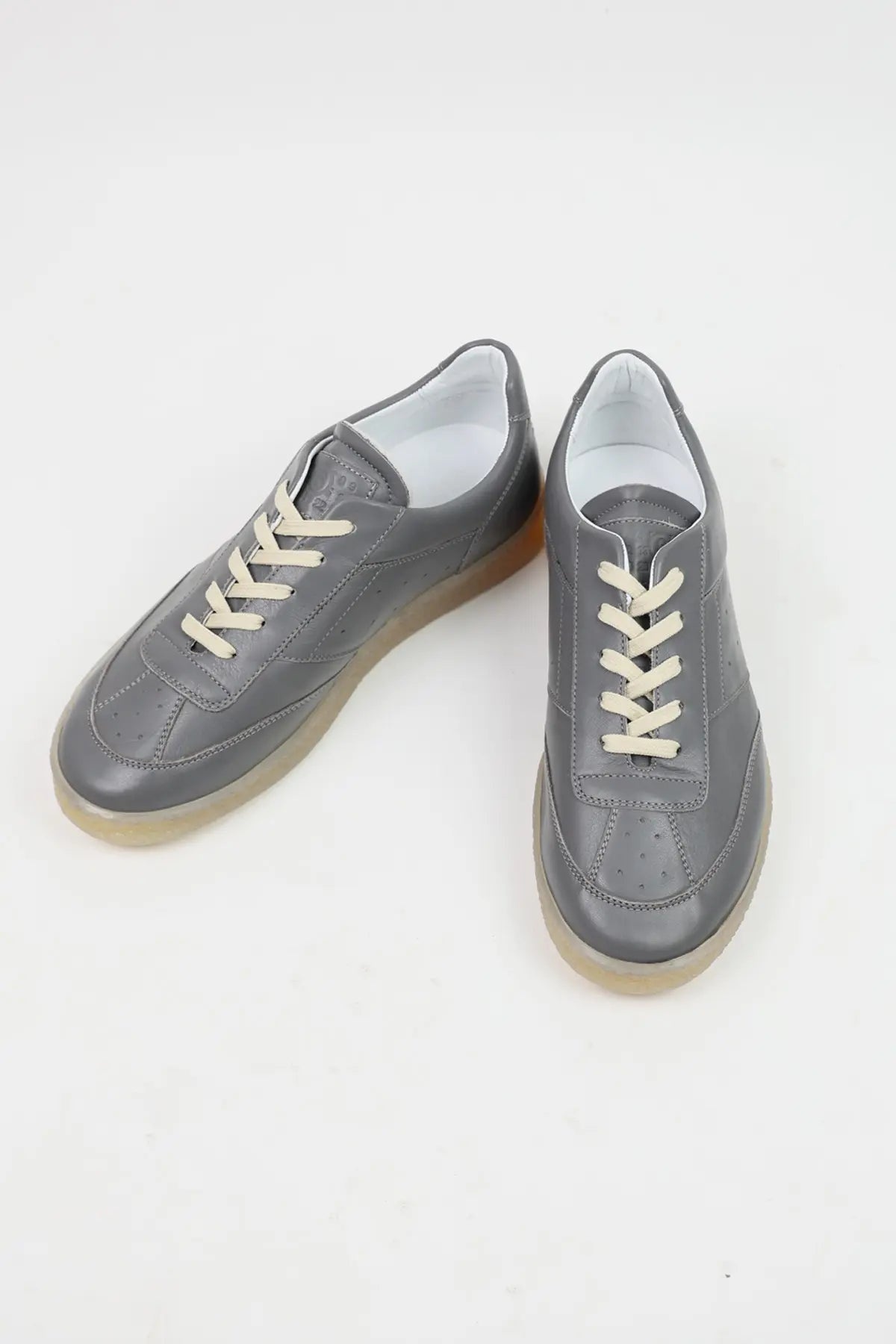 Leather 6 Court Sneakers - Grey - 3
